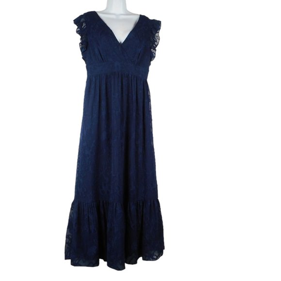 Lilly Pulitzer Dress Blue 6 Blue Polyester Embroidered Beaded Lined Fairycore - Picture 2 of 14